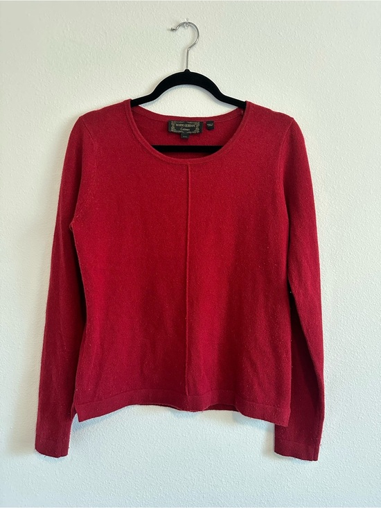 Mario Serrani Sweaters - Womens 100% Cashmere Dark Wine Red Crewneck Pullover Sweater Size S Quiet Luxury